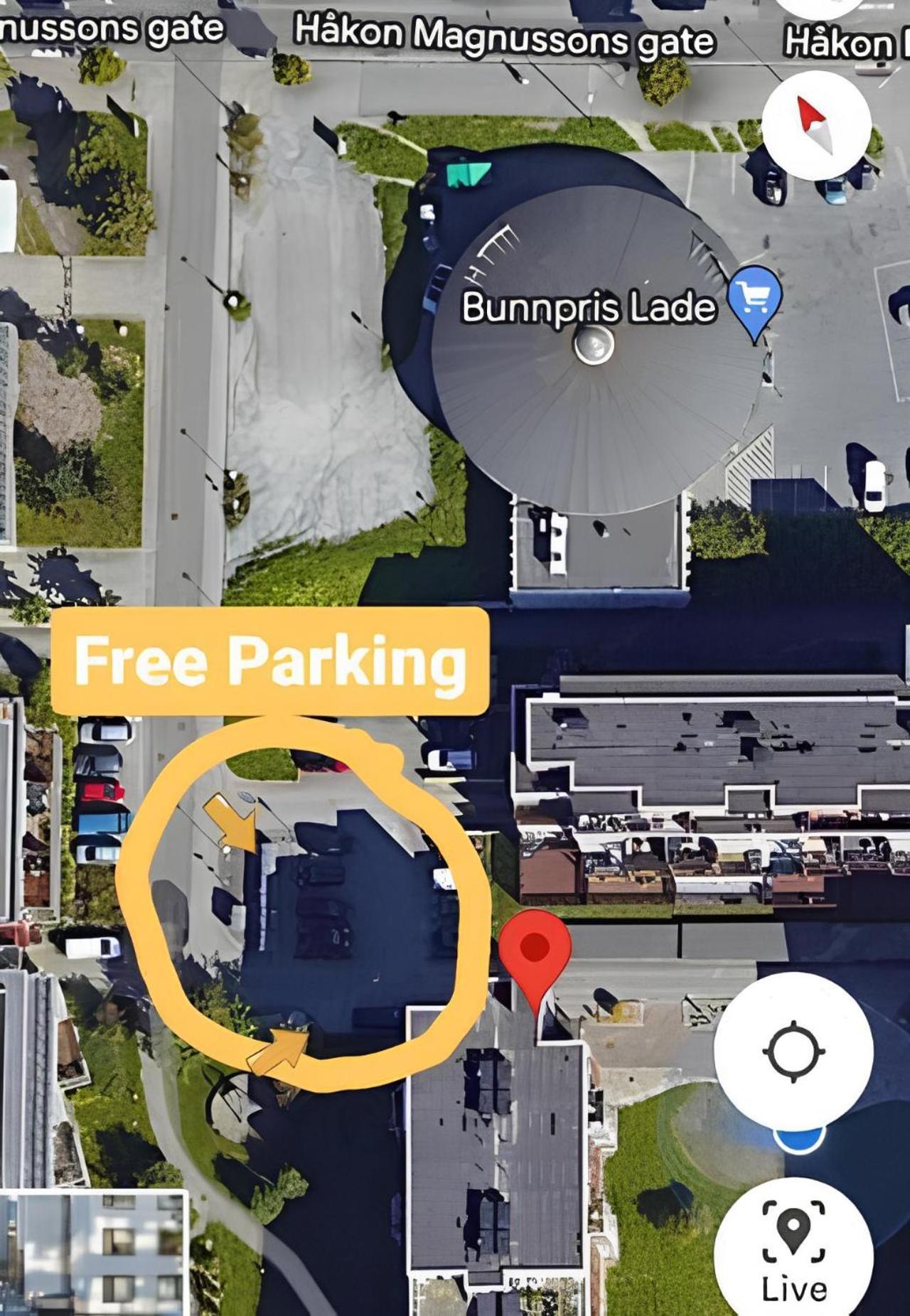 Moon Apartment Near The Centre ! Free Parking Available ! Trondheim Eksteriør bilde